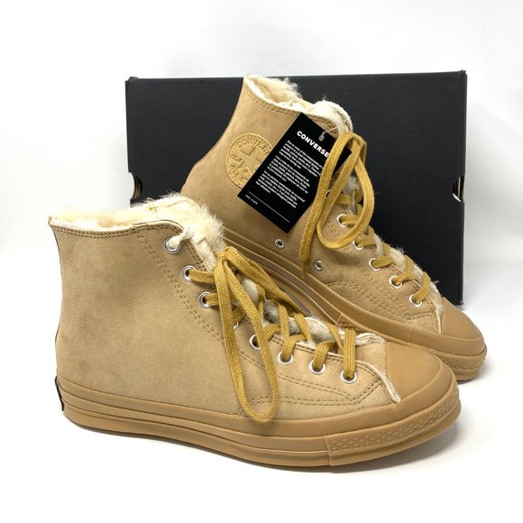 Converse Chuck 70 Sneakers Men High Top Boots winter Suede Faux Fur Size 166318C - Picture 7 of 9